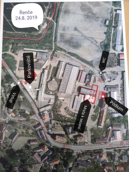 Mapka areálu Řenče